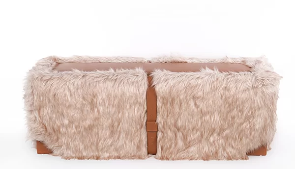 Faux Fur Bench