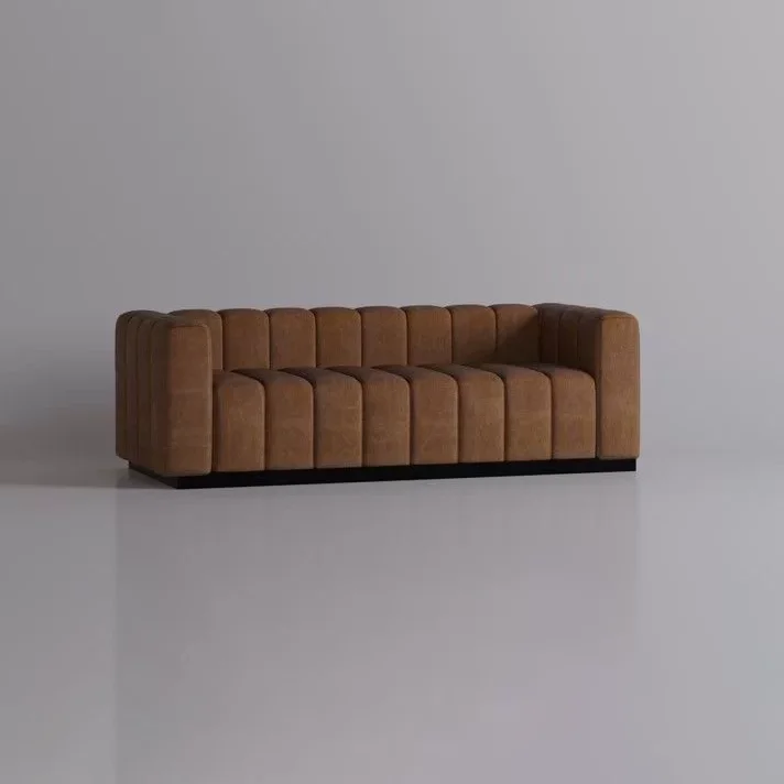 The Sofa & Chair Company Bespoke Bench inMonsieur Baudelaire Terracotta & Natural Oak Finish?>