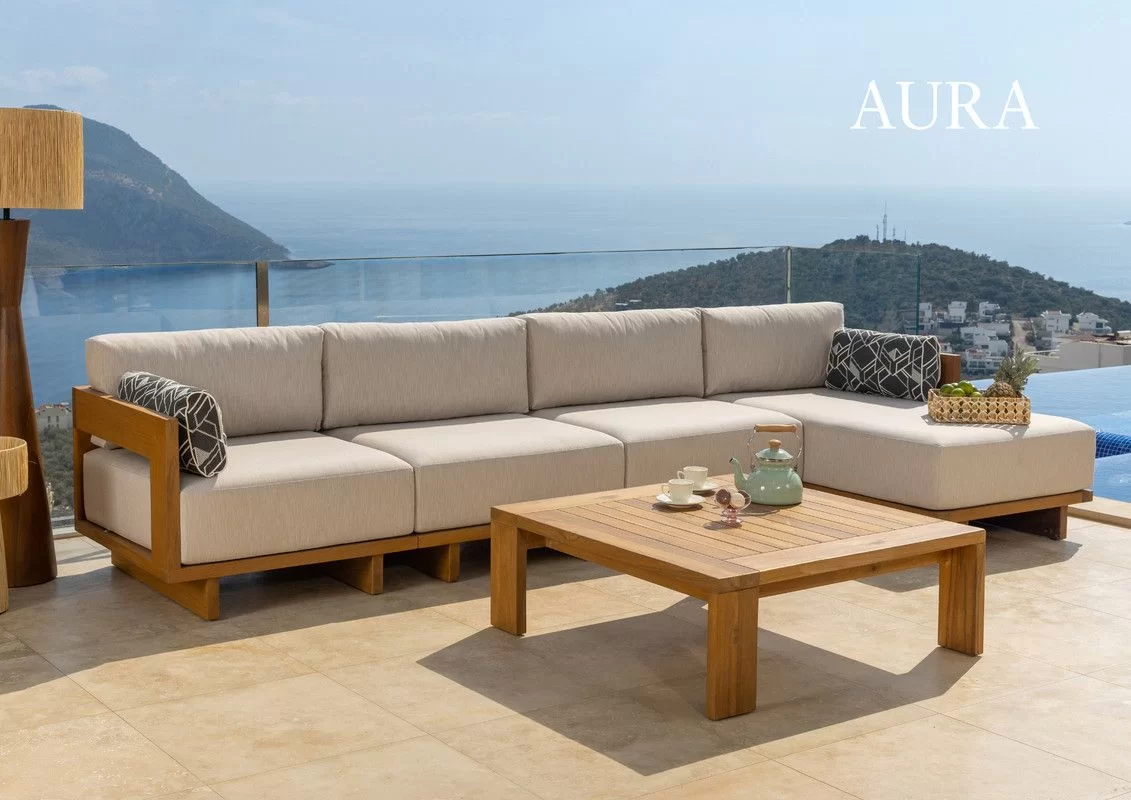 The Sofa & Chair Company Bespoke Bench inMonsieur Baudelaire Terracotta & Natural Oak Finish?>
