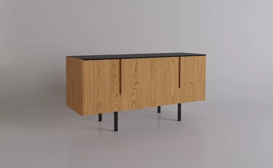 The Sofa & Chair Company Bespoke Bench inMonsieur Baudelaire Terracotta & Natural Oak Finish?>