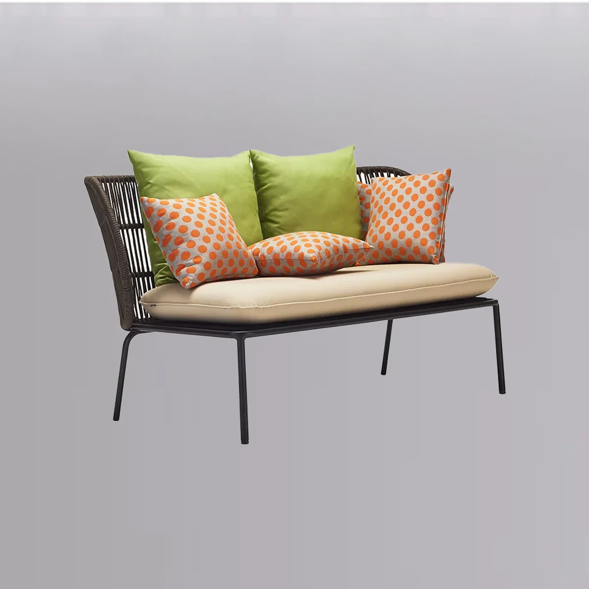 The Sofa & Chair Company Bespoke Bench inMonsieur Baudelaire Terracotta & Natural Oak Finish?>